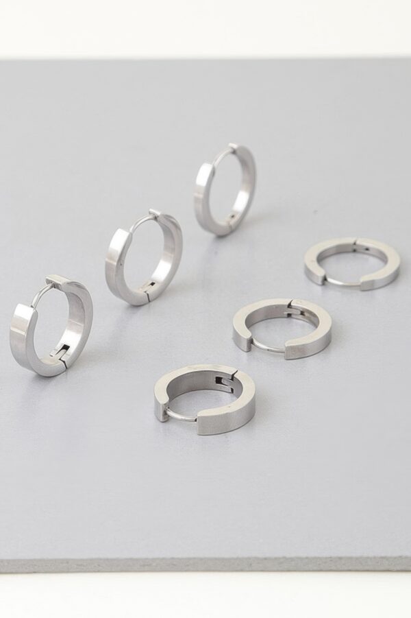 Triple Hoop Earrings – Layered Gold-Tone Hoops