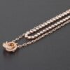 Interlinked Ring Chain Necklace – Gold-Tone Rhinestones
