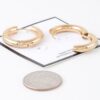 Rounded Polished Gold-Tone Hoop Earrings