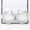 Rounded Polished Gold-Tone Hoop Earrings