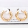 Bulky Shiny Gold Hoop Earrings – 1 x 1 in Polished Hoops