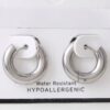 Bulky Shiny Gold Hoop Earrings – 1 x 1 in Polished Hoops
