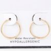 Classic Shiny Hoop Earrings – Gold-Tone Finish