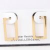 Delicate Frame Hoop Earrings – Gold-Tone