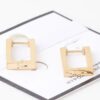 Delicate Frame Hoop Earrings – Gold-Tone
