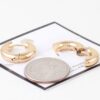 Shiny Water-Resistant Gold-Tone Hoop Earrings
