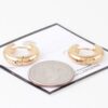 Shiny Water-Resistant Gold-Tone Hoop Earrings