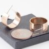 Crosshatched Wide Hoop Earrings – Gold-Tone
