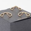 Triple Open Wave Ring Set – Gold-Tone Sculptural Stackers