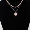 Hammered Plate Chain Necklace – 16″ Textured Chain