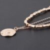 Hammered Plate Chain Necklace – 16″ Textured Chain