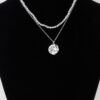 Hammered Plate Chain Necklace – 16″ Textured Chain
