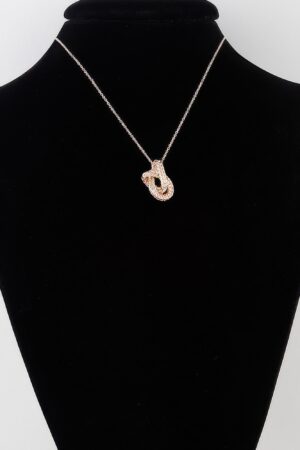 Braided Interweave Pendant Necklace – Gold-Tone