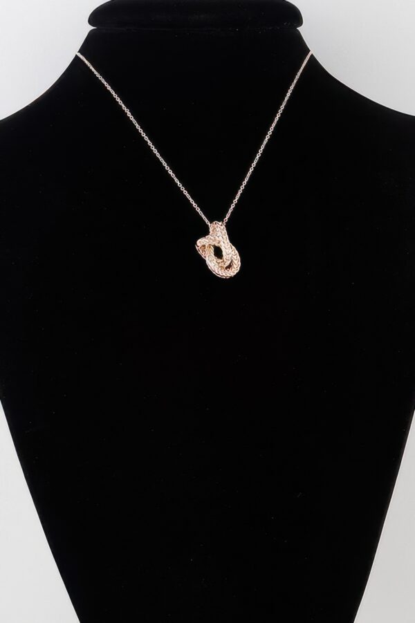 Braided Interweave Pendant Necklace – Gold-Tone