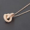 Braided Interweave Pendant Necklace – Gold-Tone