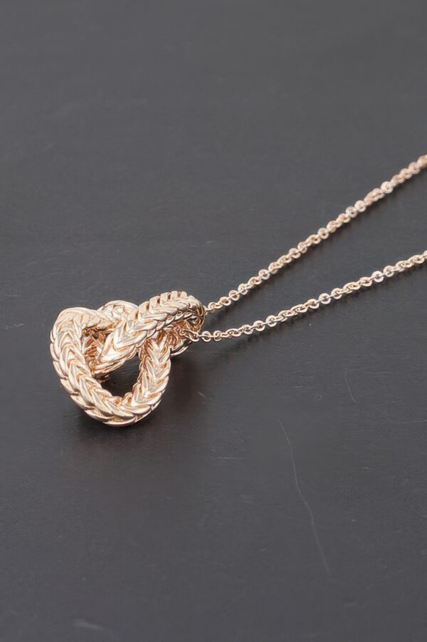 Braided Interweave Pendant Necklace – Gold-Tone