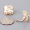 Hammered Clover Gold-Tone Stud Earrings