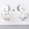 Hammered Clover Gold-Tone Stud Earrings
