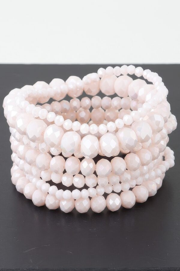 Multi-Crystal Beaded Stretch Bracelet