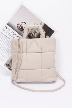 Quilted Padded Faux Leather Tote – Structured Chic