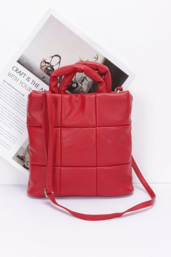 Quilted Padded Faux Leather Tote – Structured Chic