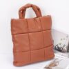 Quilted Padded Faux Leather Tote – Structured Chic