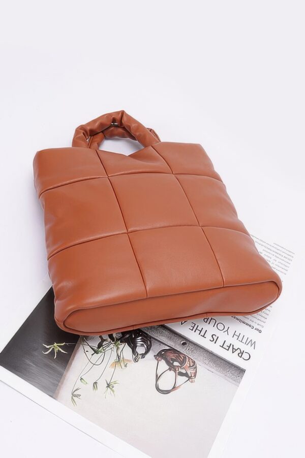 Quilted Padded Faux Leather Tote – Structured Chic