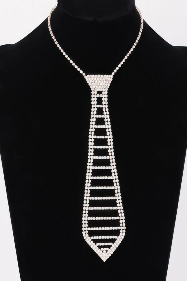 Rhinestone Necktie Necklace – Sparkling Tie Pendant