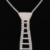 Rhinestone Necktie Necklace – Sparkling Tie Pendant