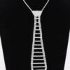 Rhinestone Necktie Necklace – Sparkling Tie Pendant
