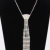 Rhinestone Necktie Necklace – Tie-Silhouette Sparkle