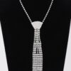 Rhinestone Necktie Necklace – Tie-Silhouette Sparkle