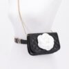 Quilted Blossom Belt Bag with Chain – Faux Leather