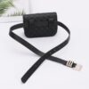 Quilted Blossom Belt Bag with Chain – Faux Leather