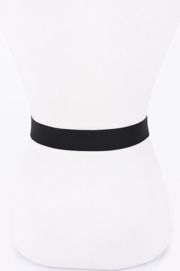 Monochrome Blossom Elastic Wide Belt