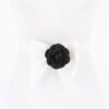 Monochrome Blossom Elastic Wide Belt