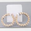 Geometric Rhinestone Cut Hoop Earrings – Polished Hoops