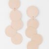 Hammered Disk Drop Earrings – Stacked Circle Design