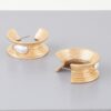 Flared Pearl Teardrop Hoop Earrings – Faux Pearl Accent