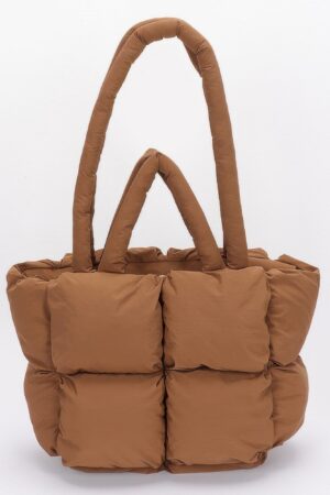Quilted Nylon Padded Tote Bag – Lightweight Everyday Tote