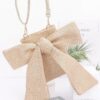 Bow Bliss Structured Faux Leather Clutch