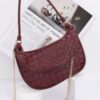 Faux Leather Braided Double Hobo Bag with Chain Accent