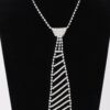 Rhinestone Necktie Necklace – Sparkling Tie Pendant