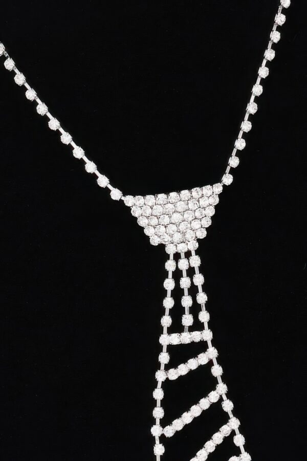 Rhinestone Necktie Necklace – Sparkling Tie Pendant