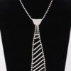 Rhinestone Necktie Necklace – Sparkling Tie Pendant