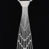 Rhinestone Necktie Necklace – Tie-Inspired Pendant