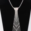 Rhinestone Necktie Necklace – Tie-Inspired Pendant