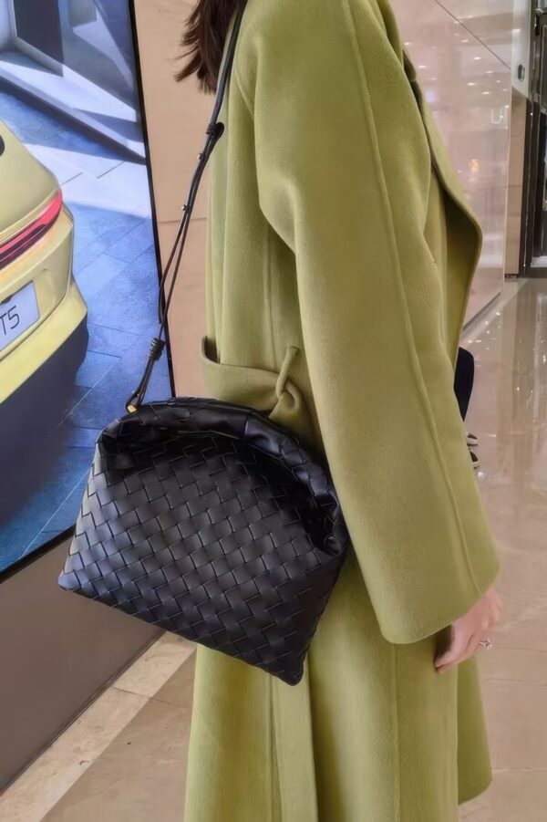 Woven Faux Leather Clutch with Detachable Strap