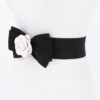 Flower Bow Wide Elastic Belt