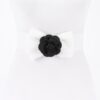Flower Bow Wide Elastic Belt